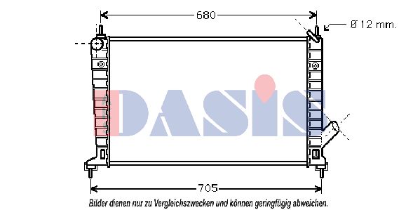 AKS DASIS Радиатор, охлаждение двигателя 190002N